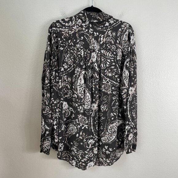Anthropologie Pilcro Womens XL Romy Relaxed Button Up Shirt Blouse Top - Picture 10 of 11